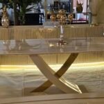 Ansamblu living REGNUM masa dining comoda TV si accesorii de lux Stildeco