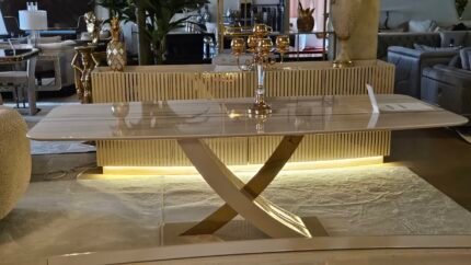 Ansamblu living REGNUM masa dining comoda TV si accesorii de lux Stildeco