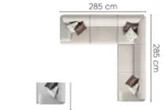Brat profilat ergonomic si textura stofa premium canapea moderna INFINITY