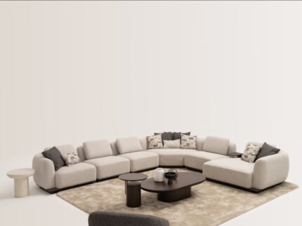 Colțar Modular / Canapea LOCCO – Design Organic, Reconfigurare Nelimitată și Confort Arhitectural